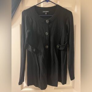 banana republic luxury cashmere blend women’s gray button up cardigan sweater